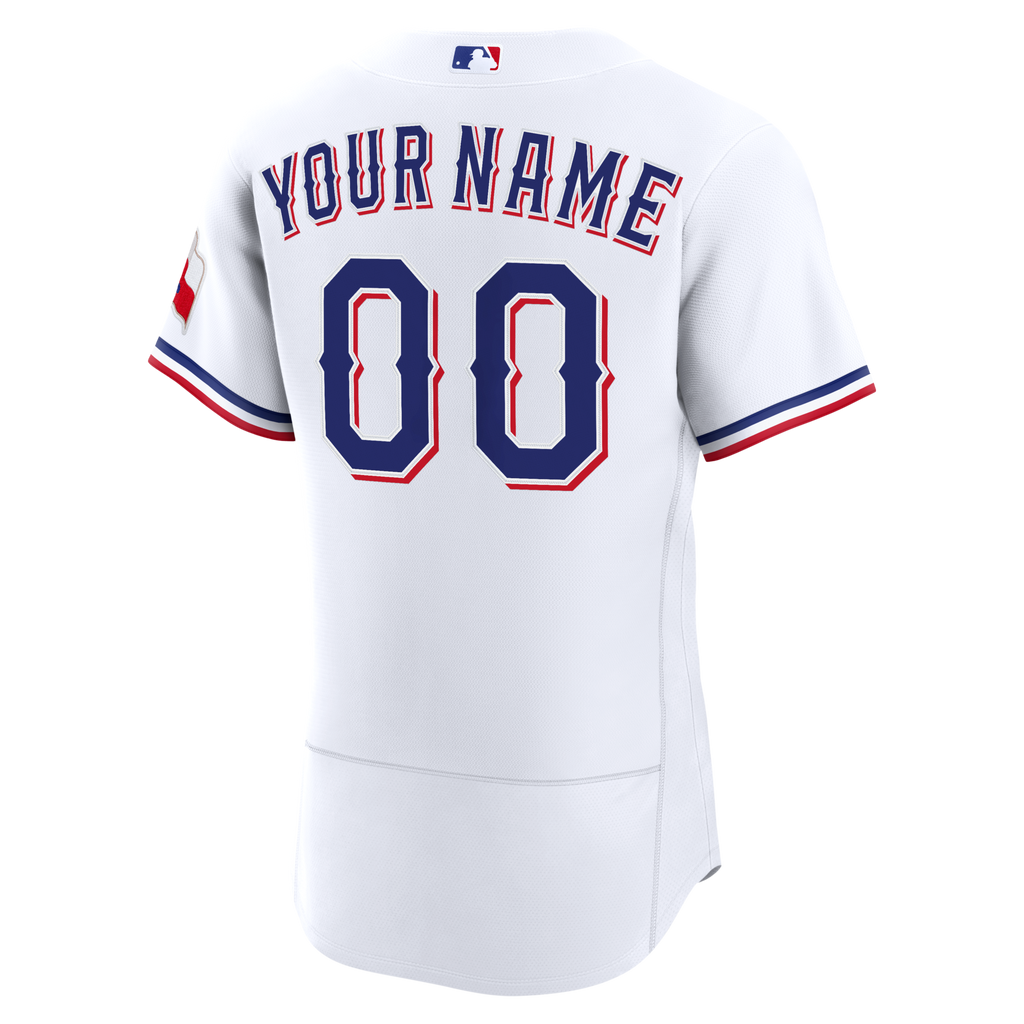Texas Rangers White Home Custom Baseball Jersey