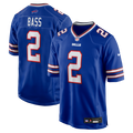 Buffalo Bills Tyler Bass Royal Game Player Football Jersey