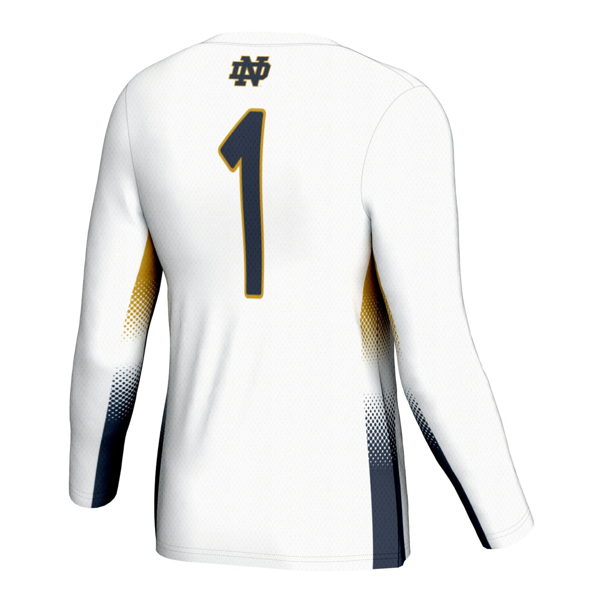 #1 Notre Dame Fighting Irish Lightweight Volleyball Jersey - White