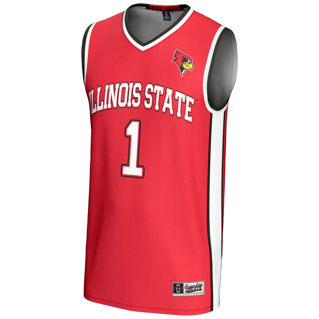 #1 Illinois State Redbirds Lightweight Basketball Jersey - Red
