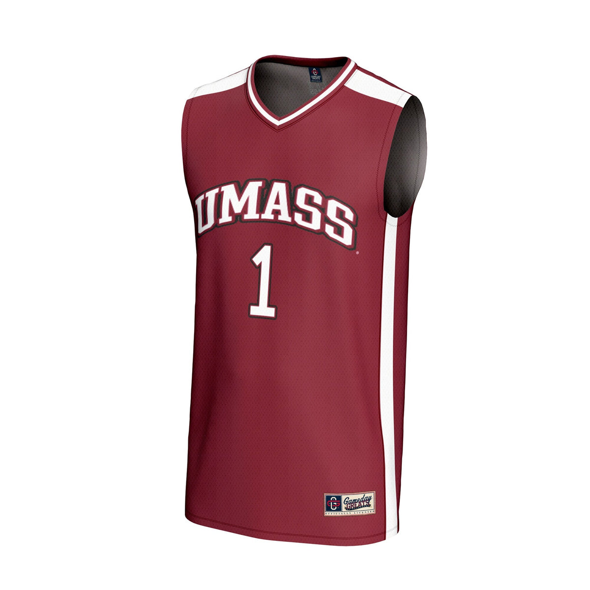 #1 UMass Minutemen Lightweight Basketball Fashion Jersey - Maroon