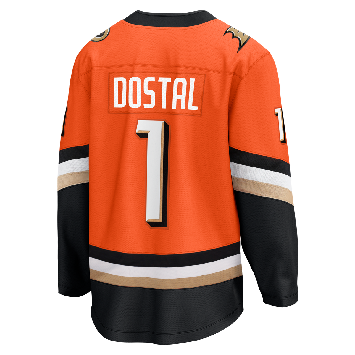 Anaheim Ducks Lukas Dostal Orange Home Breakaway Hockey Jersey