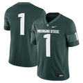 #1 Green Michigan State Spartans Game Jersey