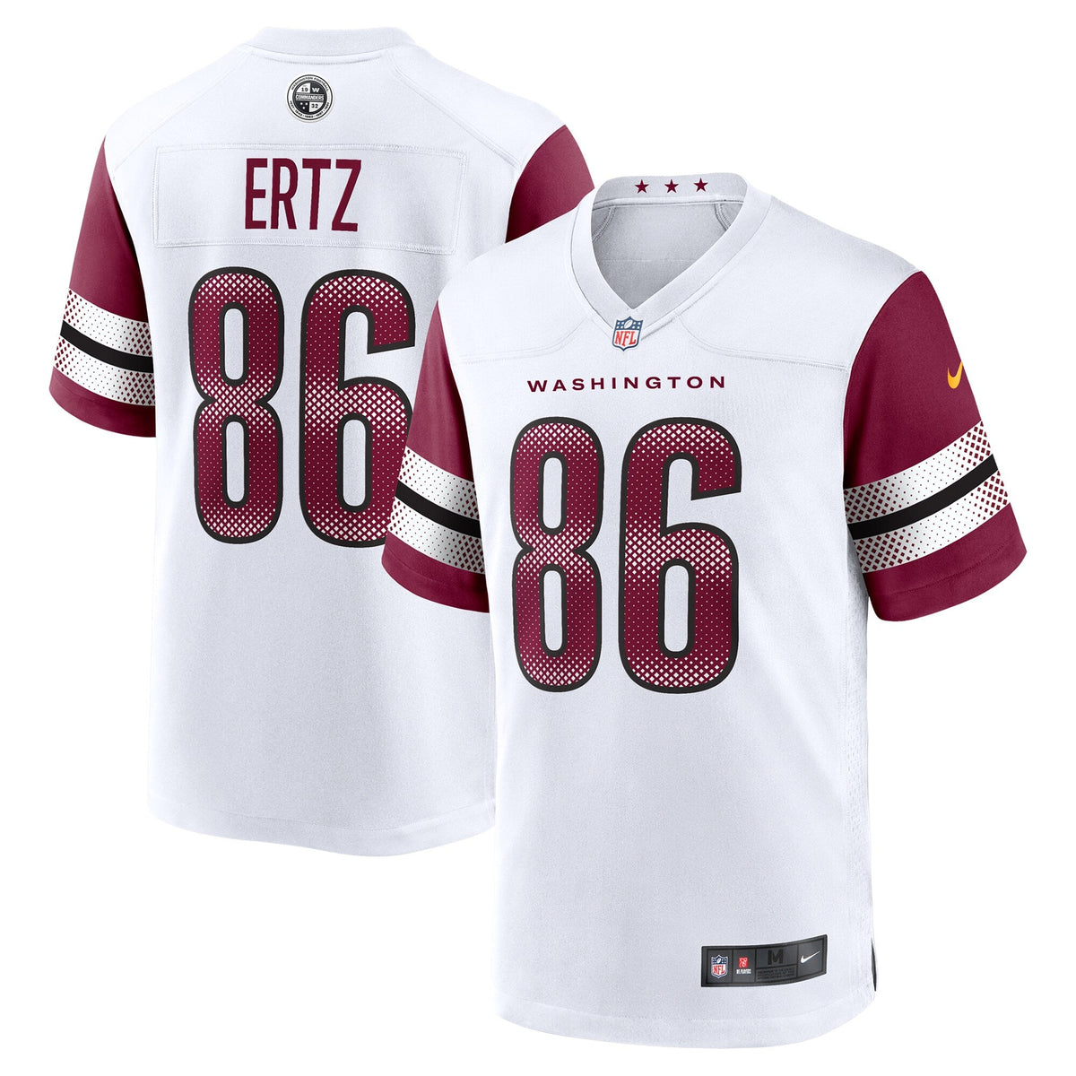 Washington Commanders Zach Ertz White Game Football Jersey