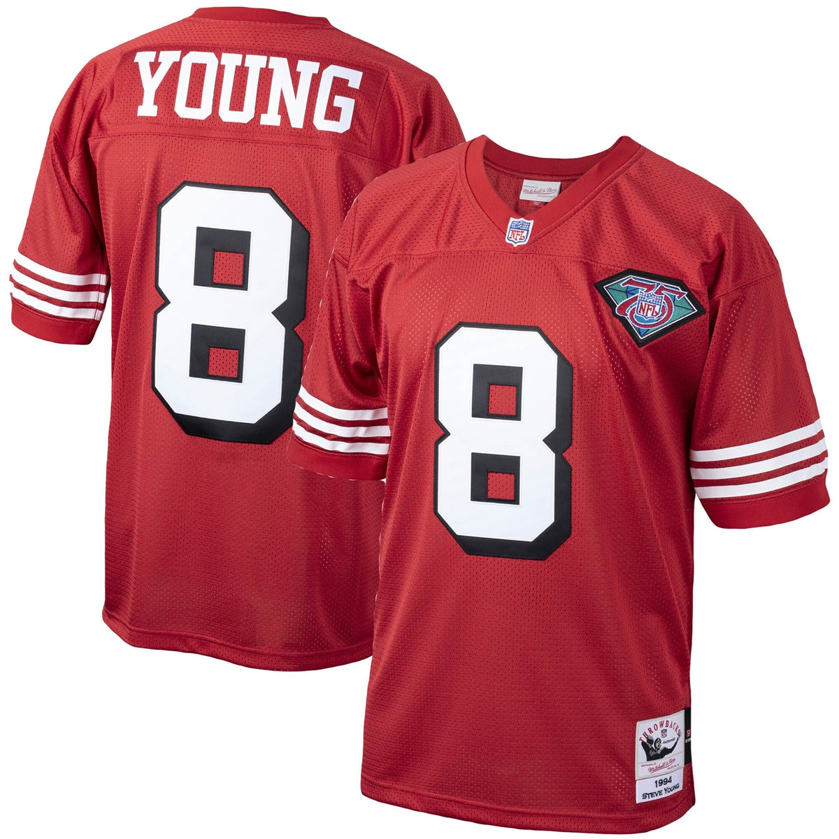 San Francisco 49ers 1994 Steve Young Scarlet Throwback Retired Player Football Jersey
