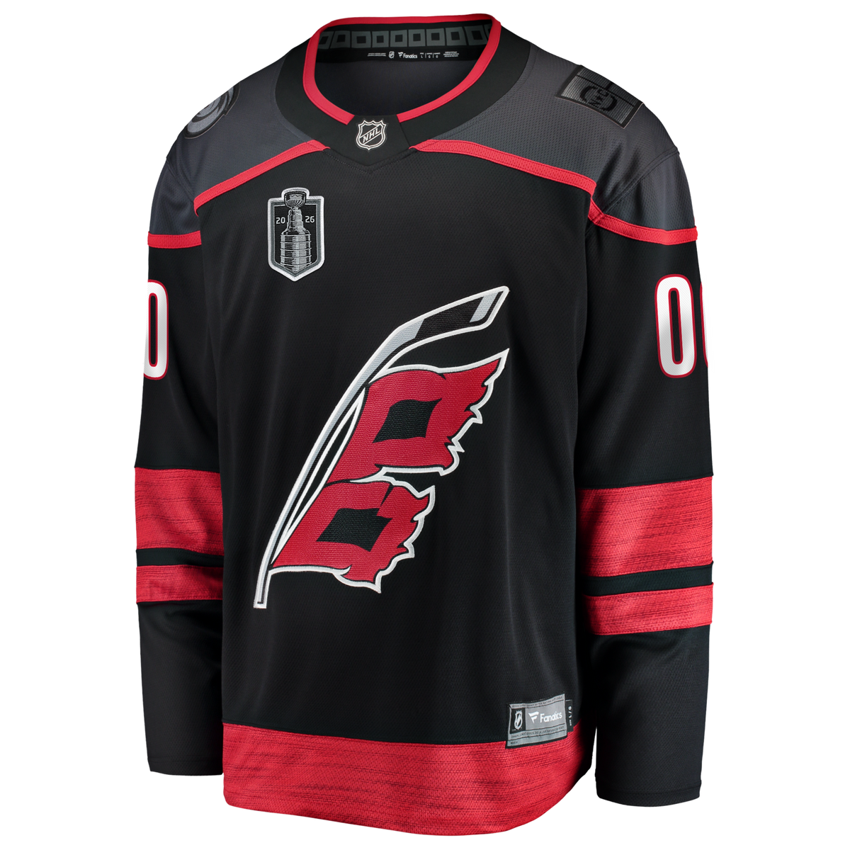 Carolina Hurricanes Black 2026 Stanley Cup Final Home Breakaway Custom Hockey Jersey