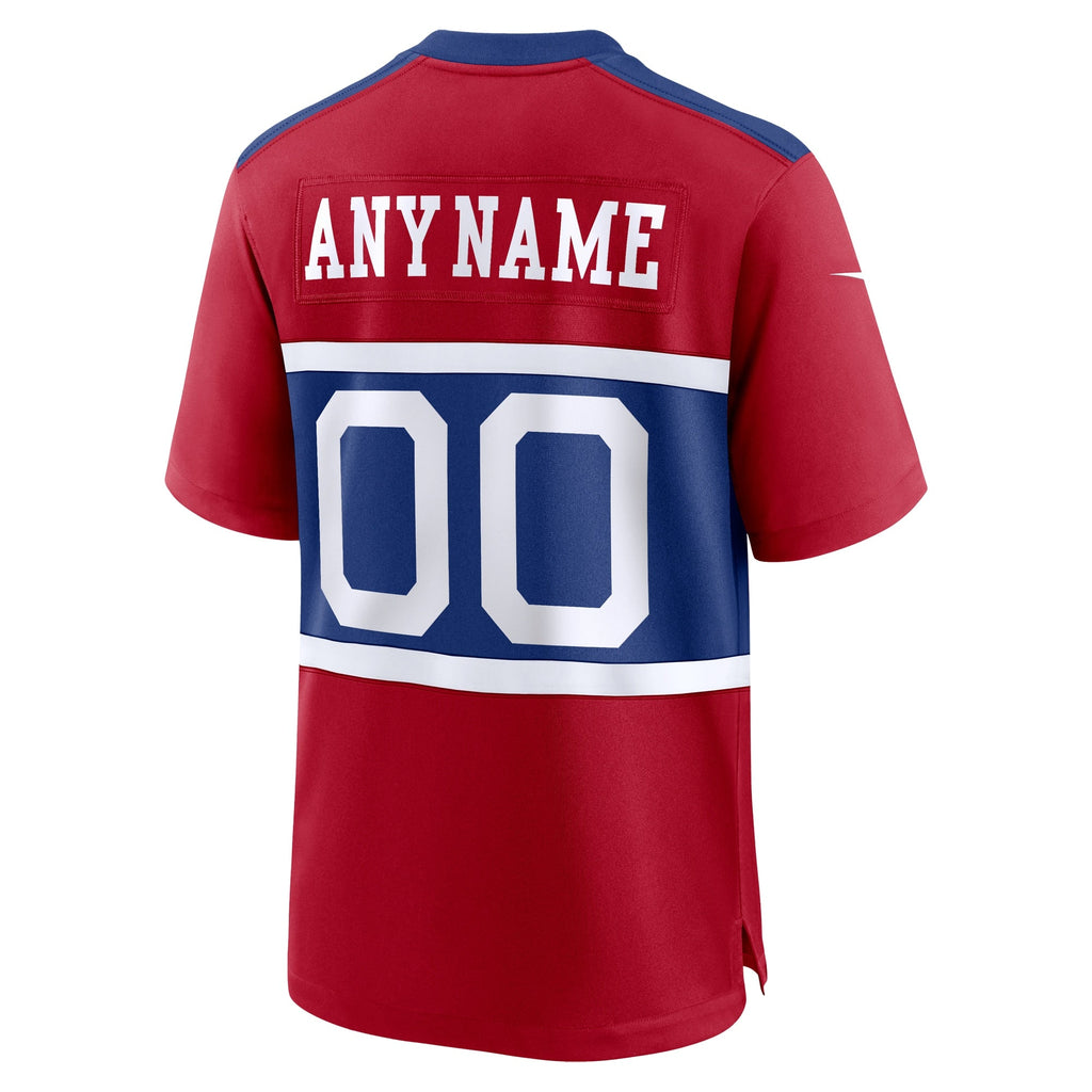 New York Giants Century Red Alternate Game Custom Football Jersey