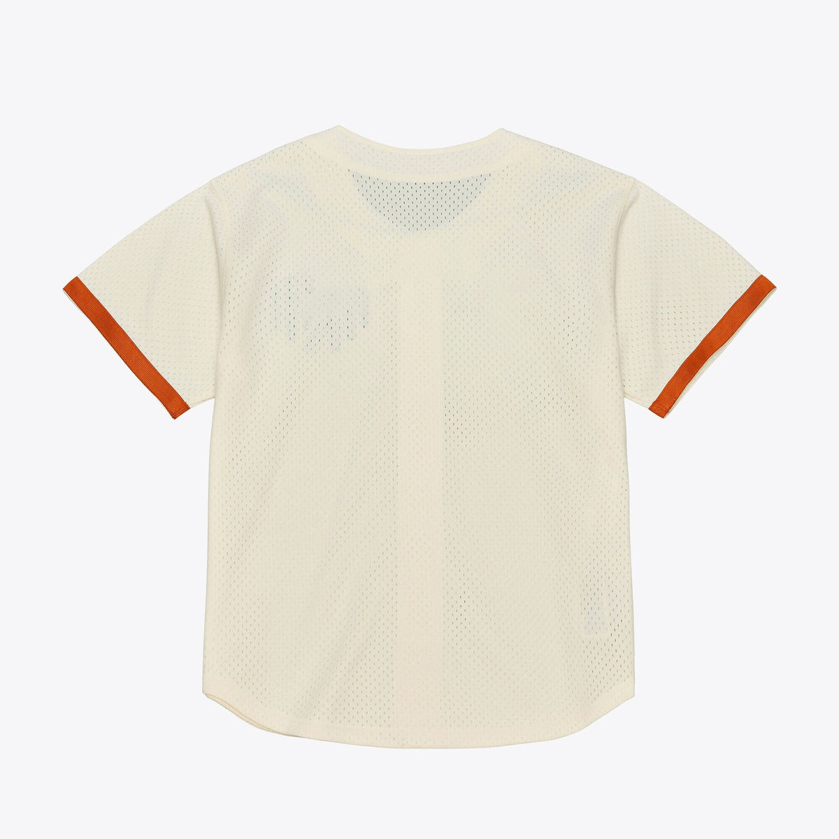 Texas Longhorns Mesh Button-Up Batting Practice Baseball Jersey - Cream