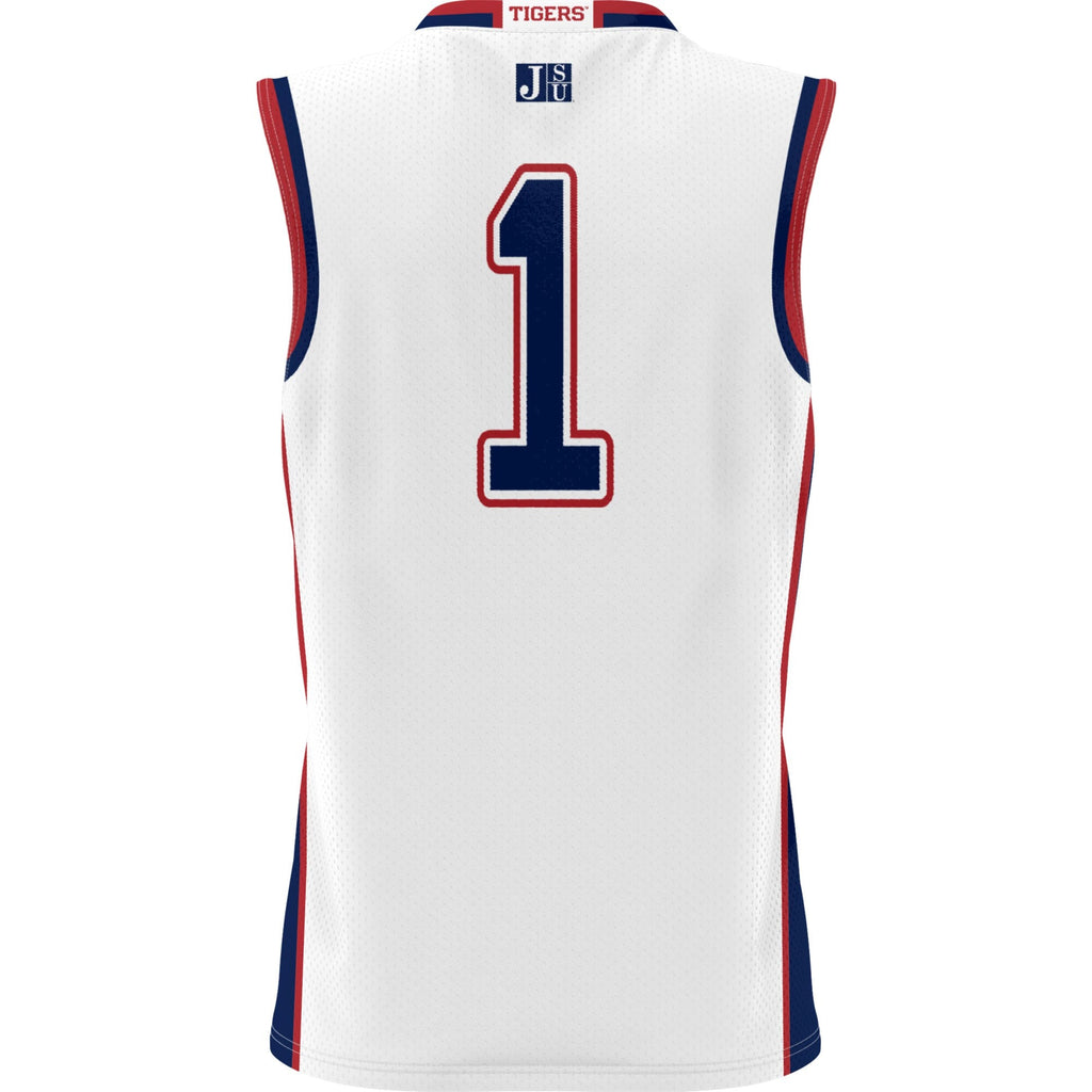 #1 Jackson State Tigers Lightweight Basketball Jersey - White