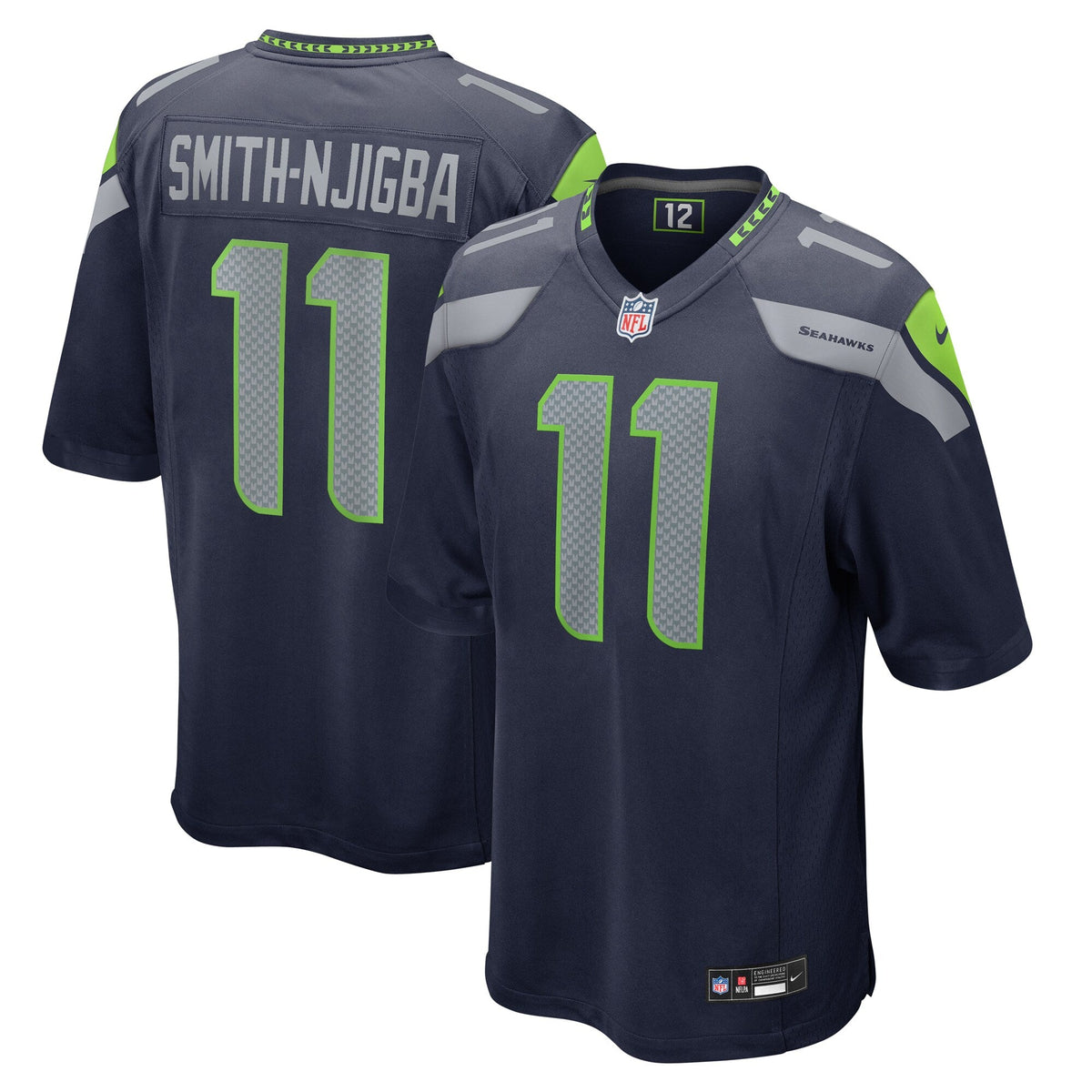 Seattle Seahawks Jaxon Smith-Njigba College Navy Game Football Jersey