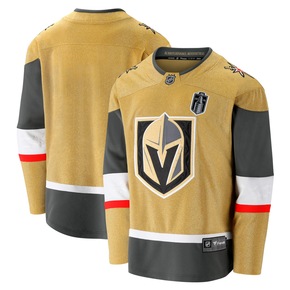 Vegas Golden Knights Gold 2026 Stanley Cup Final Breakaway Hockey Jersey