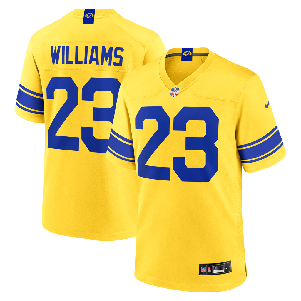 Los Angeles Rams Kyren Williams Classic Sol Game Football Jersey