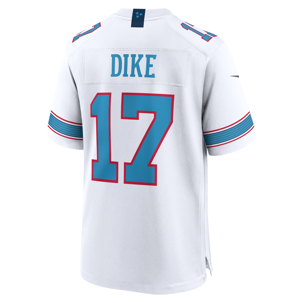 Tennessee Titans Chimere Dike White Game Football Jersey