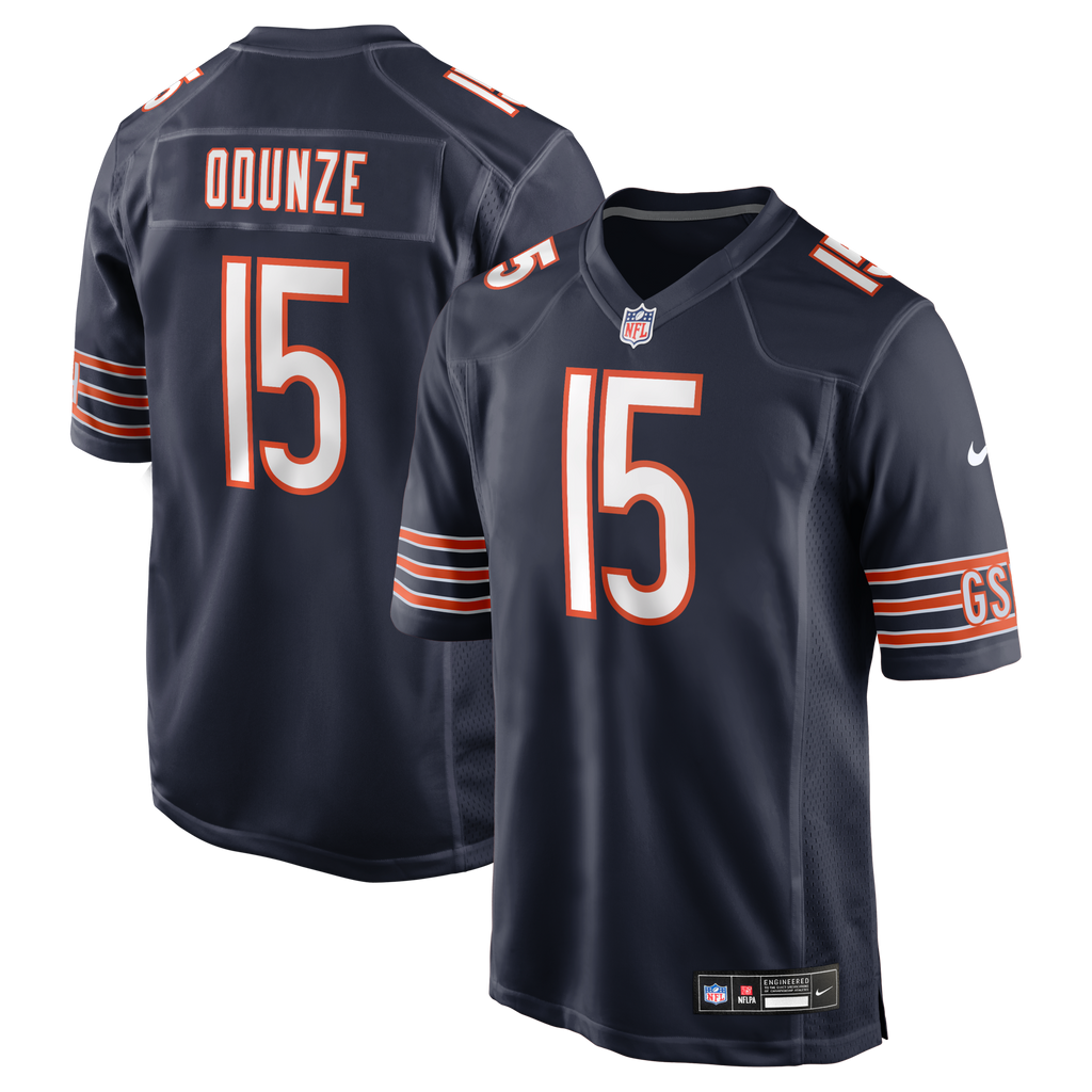 Chicago Bears Rome Odunze Navy Player Game Football Jersey