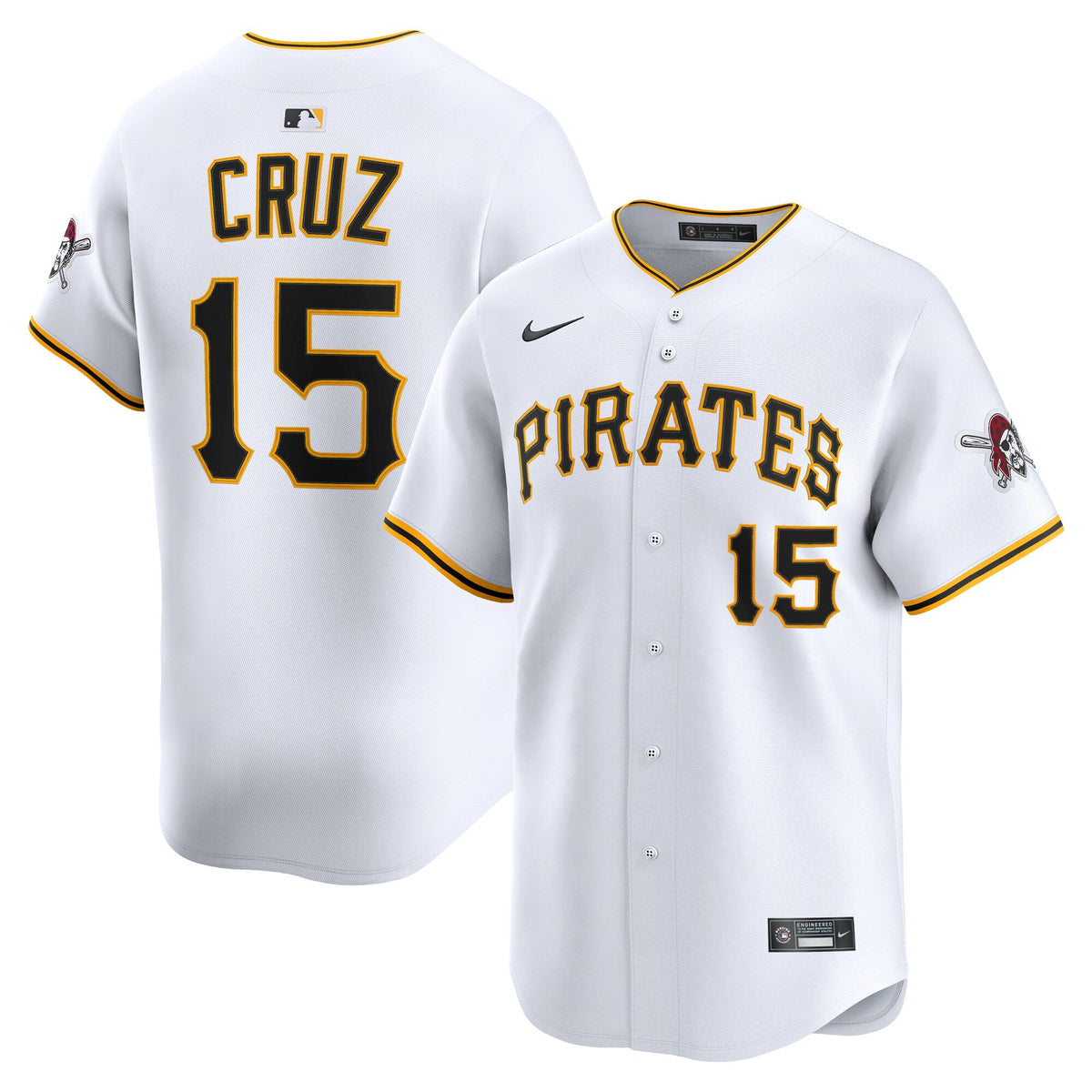 Pittsburgh Pirates Oneil Cruz White Home Limited Player Baseball Jersey