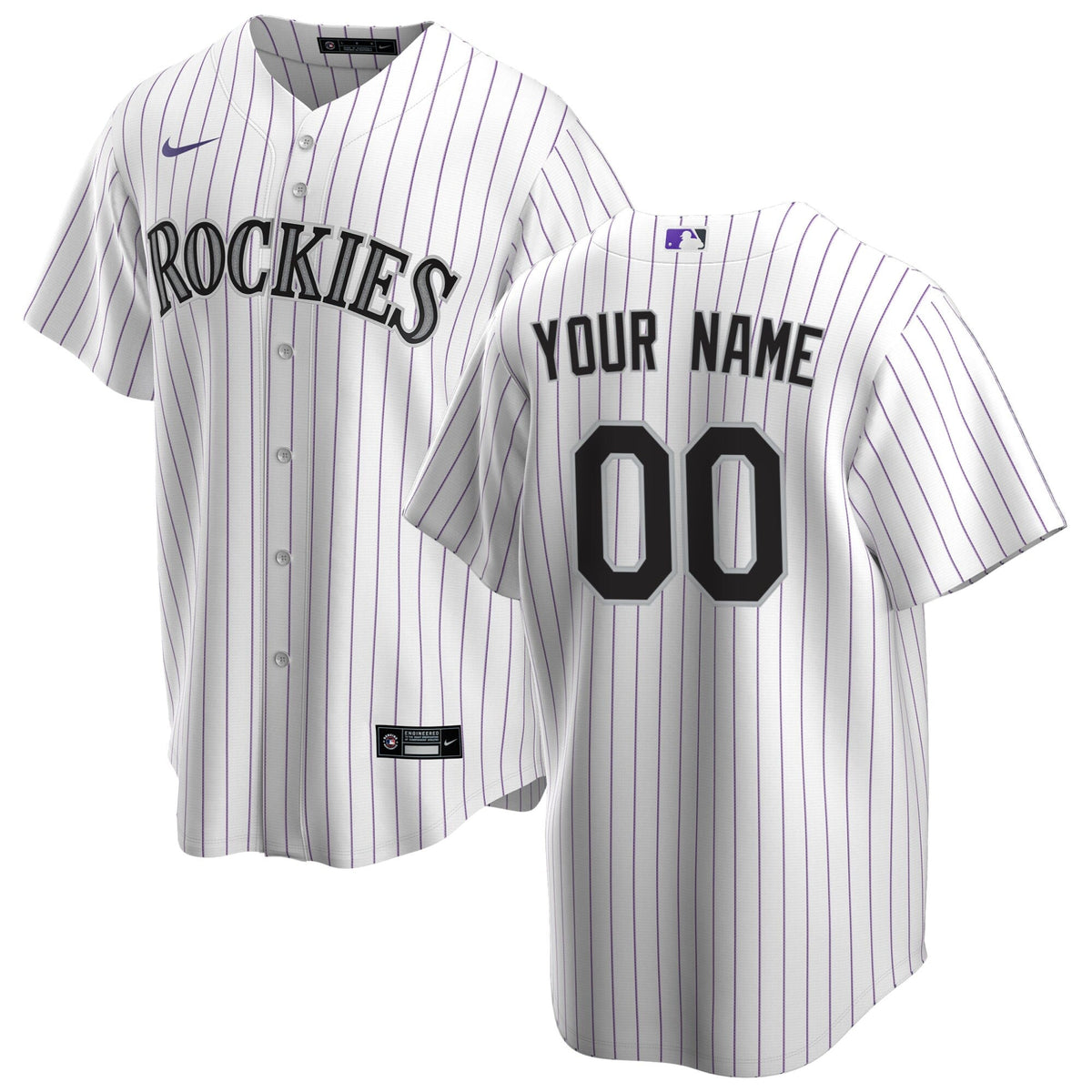 Colorado Rockies White Home Replica Custom Baseball Jersey