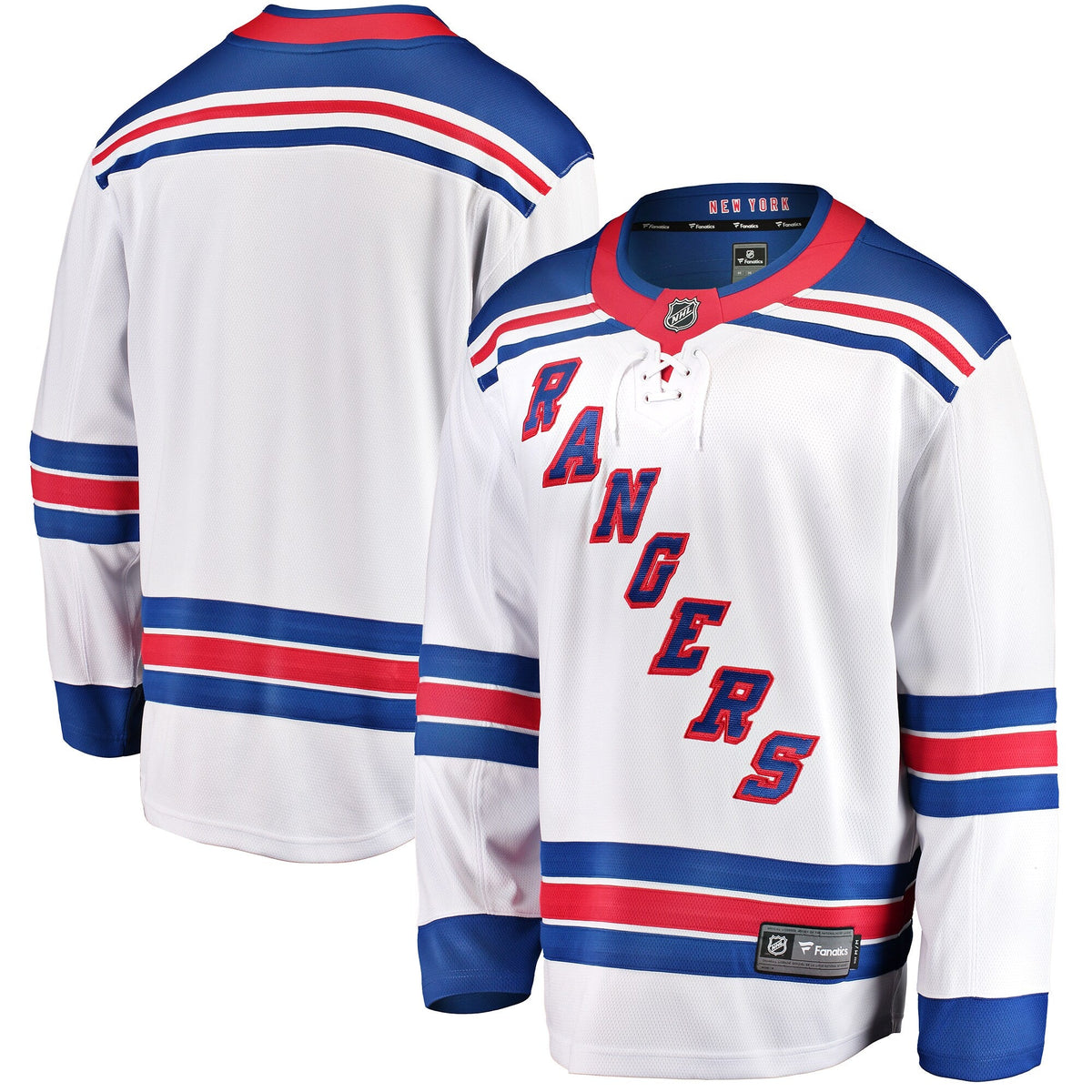 New York Rangers White Breakaway Away Hockey Jersey