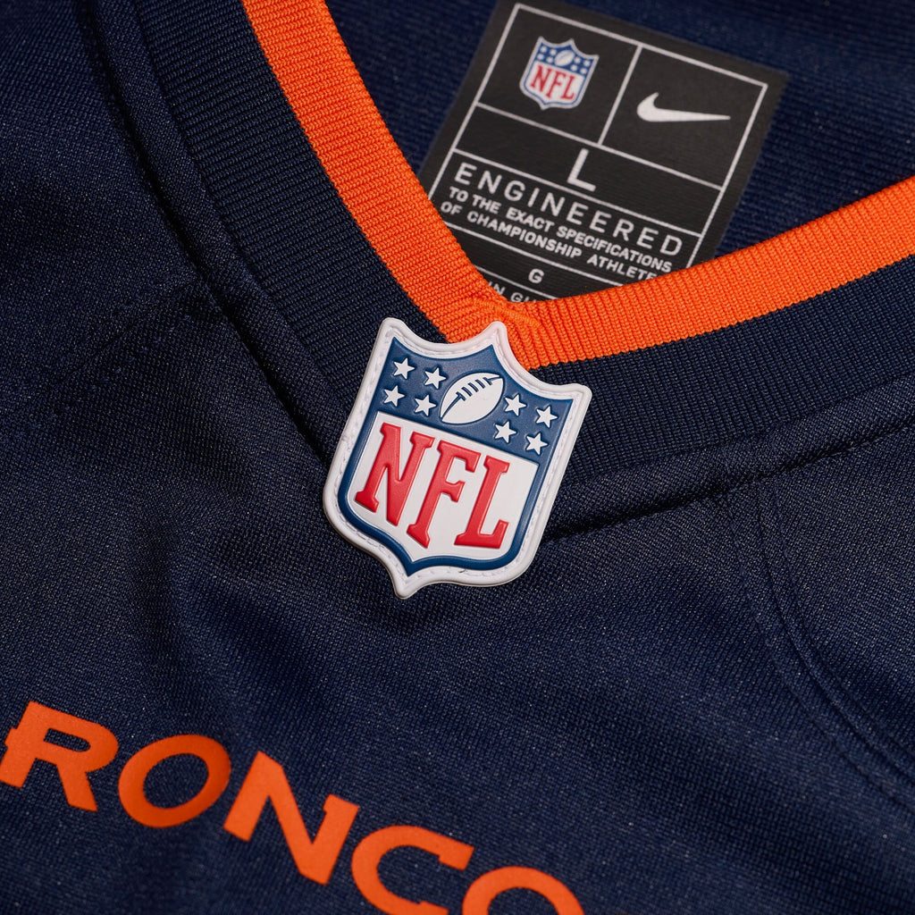 Denver Broncos Bo Nix Navy Alternate Game Football Jersey