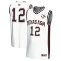 #12 Texas A&M Aggies Basketball Lightweight Fashion Jersey - White
