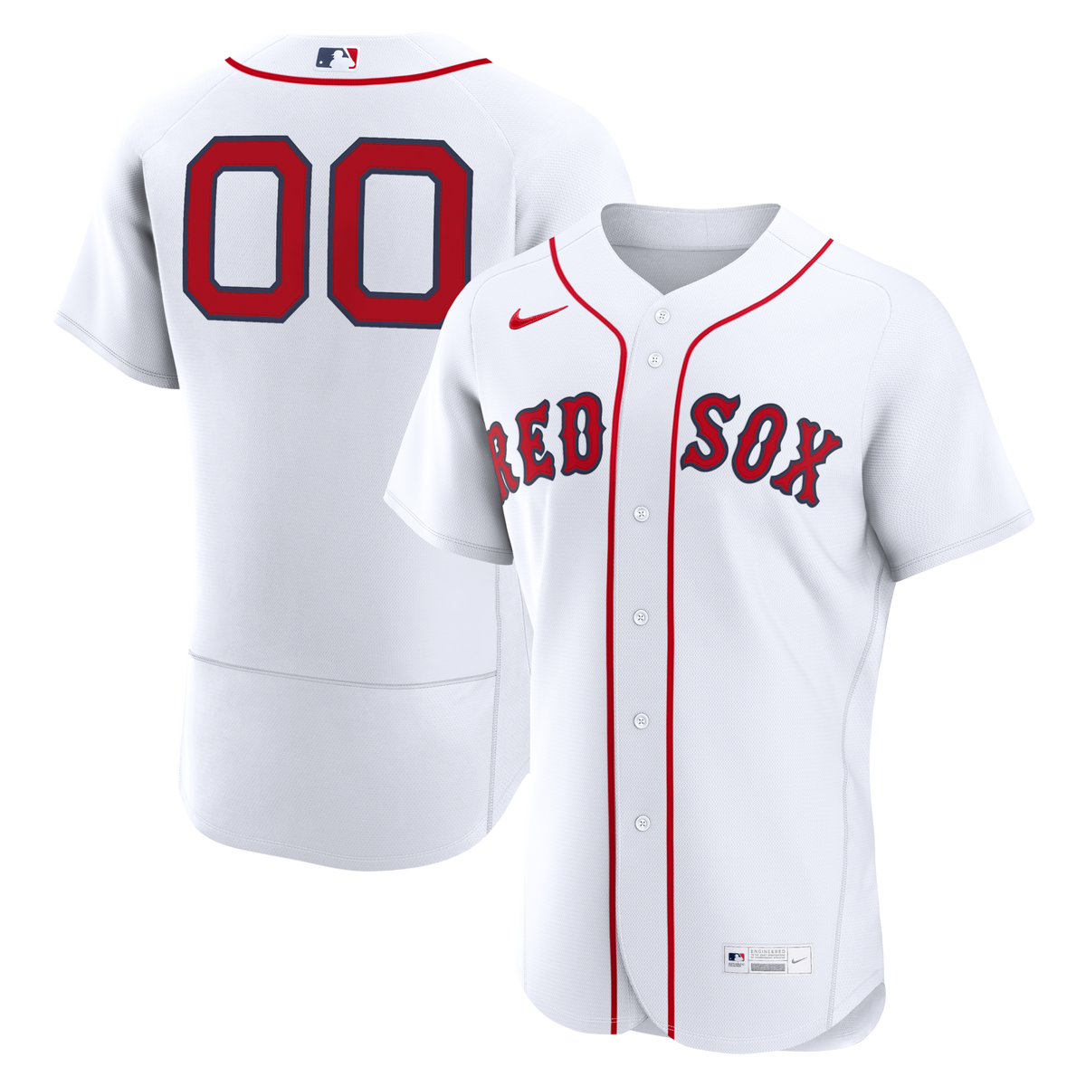 Boston Red Sox White Home Custom Baseball Jersey