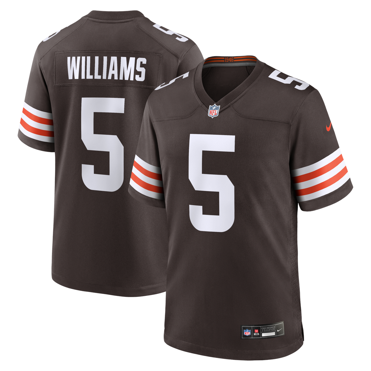 Cleveland Browns Quincy Williams Brown Team Game Football Jersey