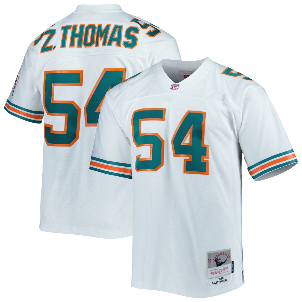 Miami Dolphins Zach Thomas White Legacy Replica Football Jersey
