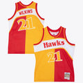 Atlanta Hawks Dominique Wilkins 1986 Split Swingman Jersey - Red/Yellow