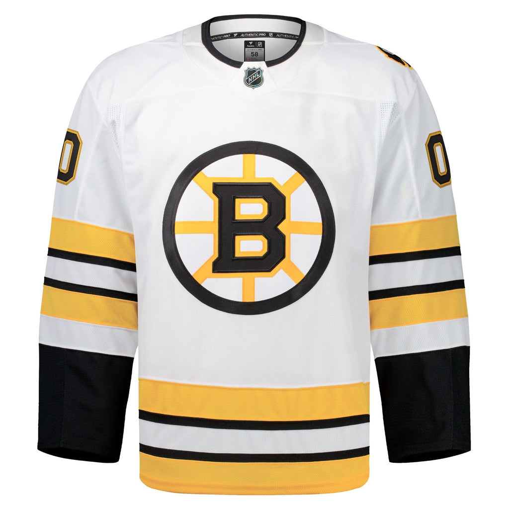 Boston Bruins White Away Pro Custom Jersey