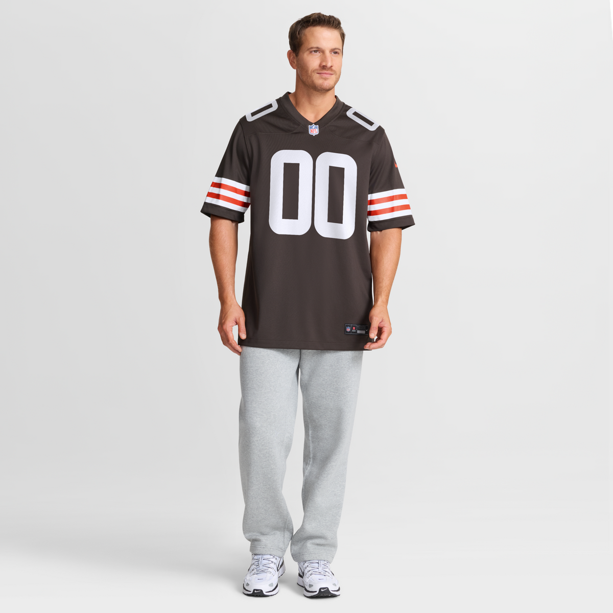 Cleveland Browns Brown Custom Game Football Jersey