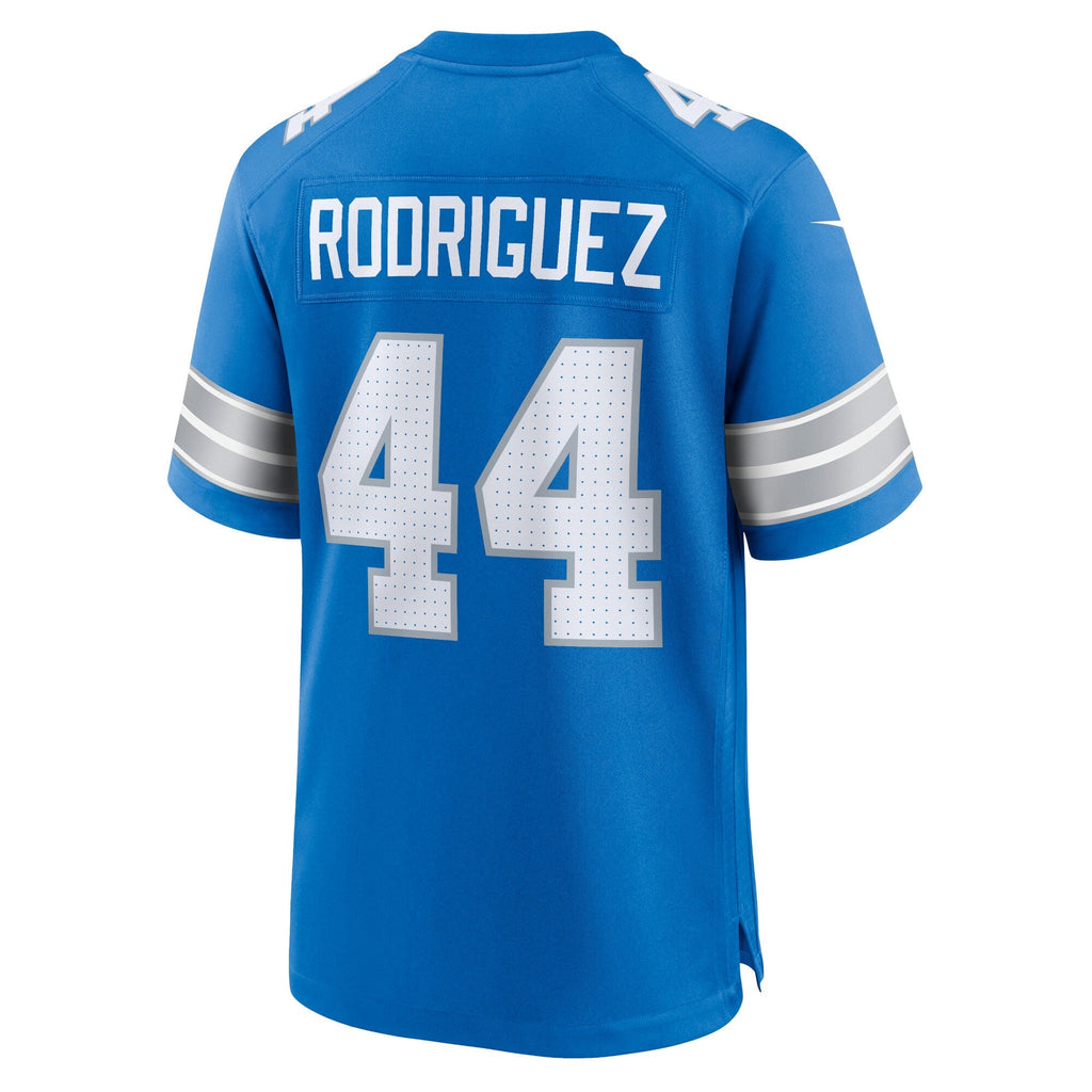 Detroit Lions Malcolm Rodriguez Blue Game Football Jersey