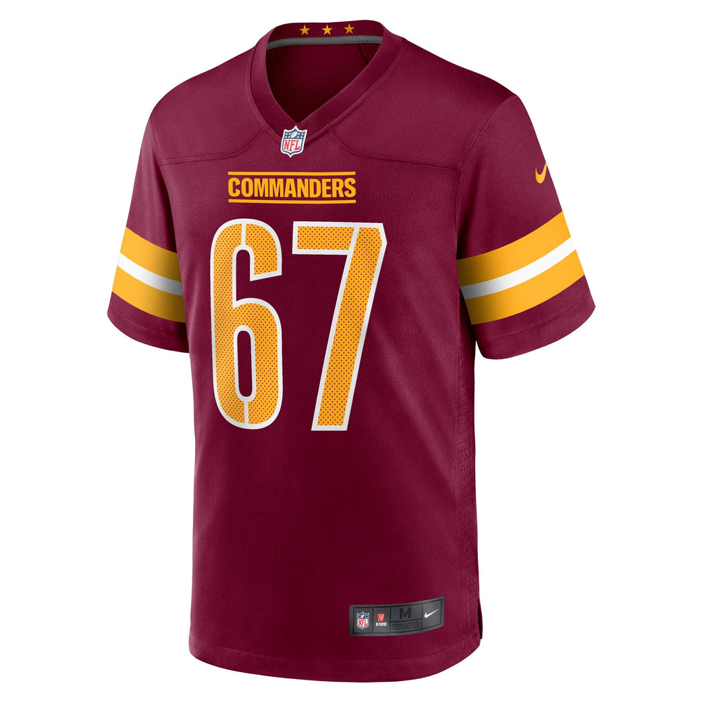Washington Commanders Nick Allegretti Burgundy Game Football Jersey