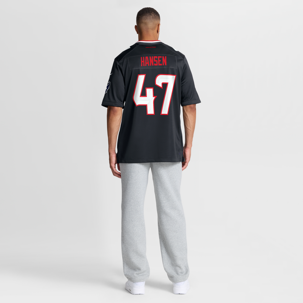 Houston Texans Louis Hansen Navy Team Game Football Jersey