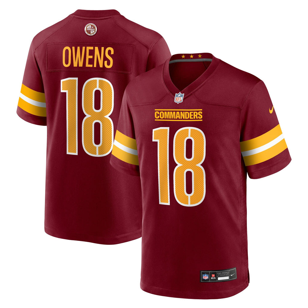 Washington Commanders Tyler Owens Burgundy Team Game Football Jersey