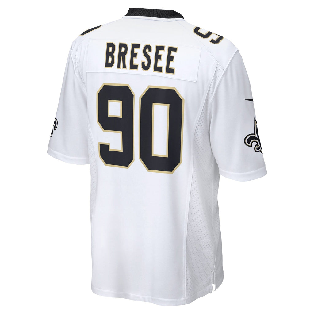 New Orleans Saints Bryan Bresee White Game Football Jersey