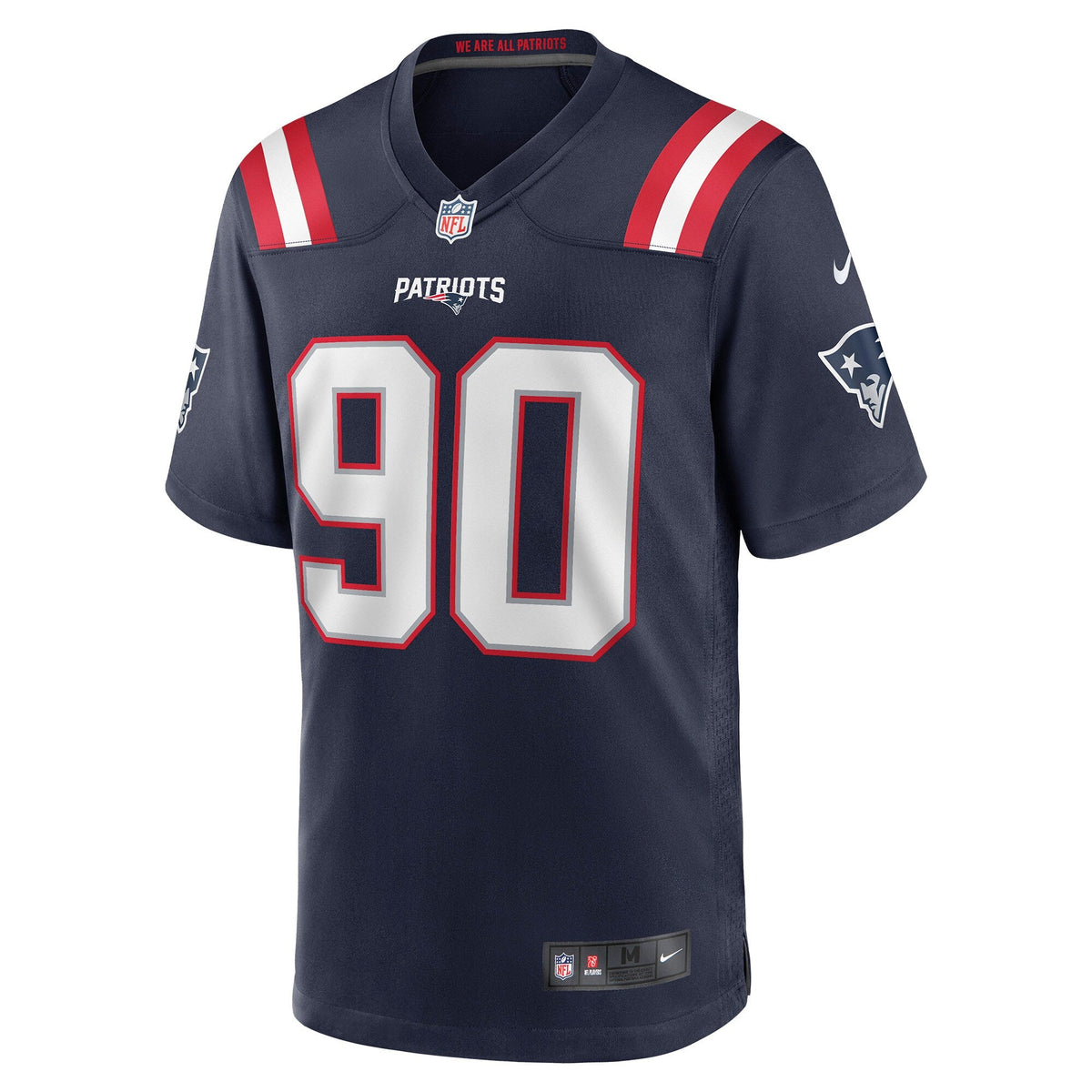New England Patriots Christian Barmore Navy Player Game Football Jersey