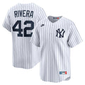 New York Yankees Mariano Rivera White Throwback Cooperstown Collection Limited Baseball Jersey