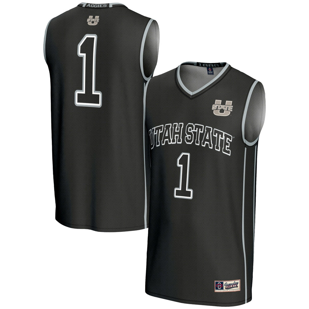 #1 Utah State Aggies Lightweight Basketball Jersey - Black