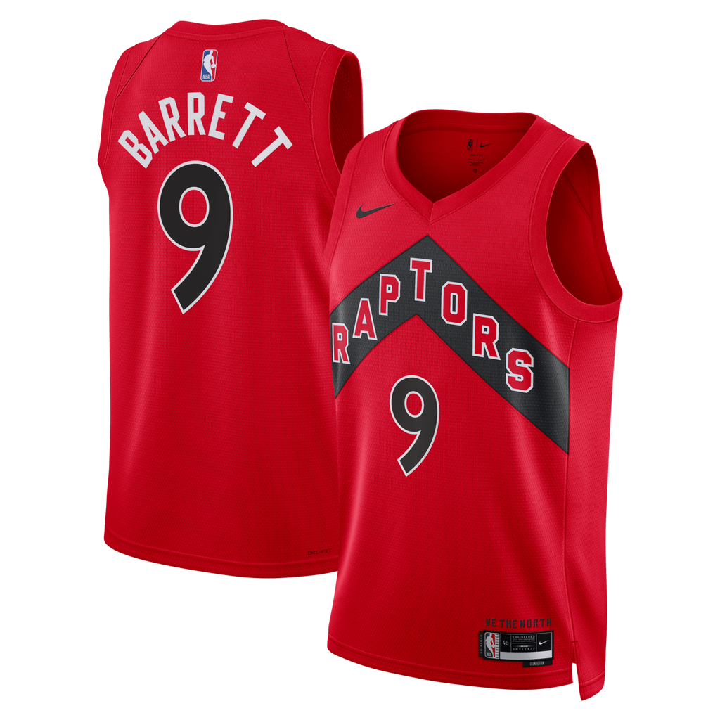 Toronto Raptors Icon Edition Swingman Jersey - Red - RJ Barrett