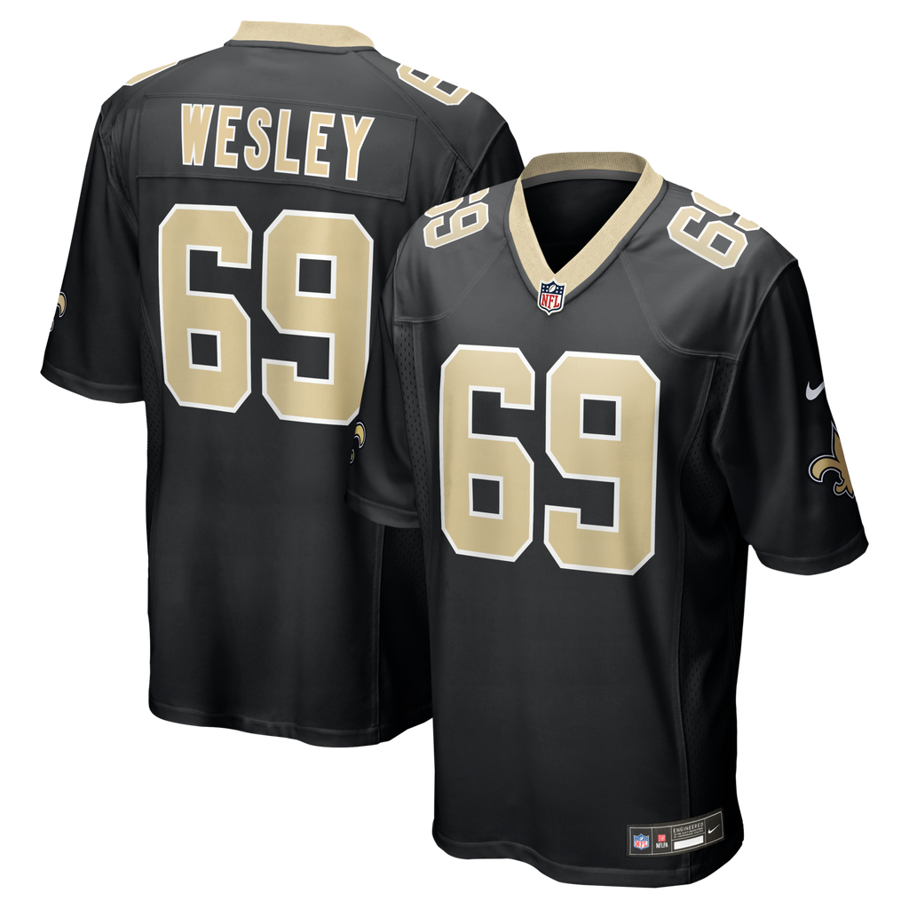 New Orleans Saints Barry Wesley Black Team Game Football Jersey