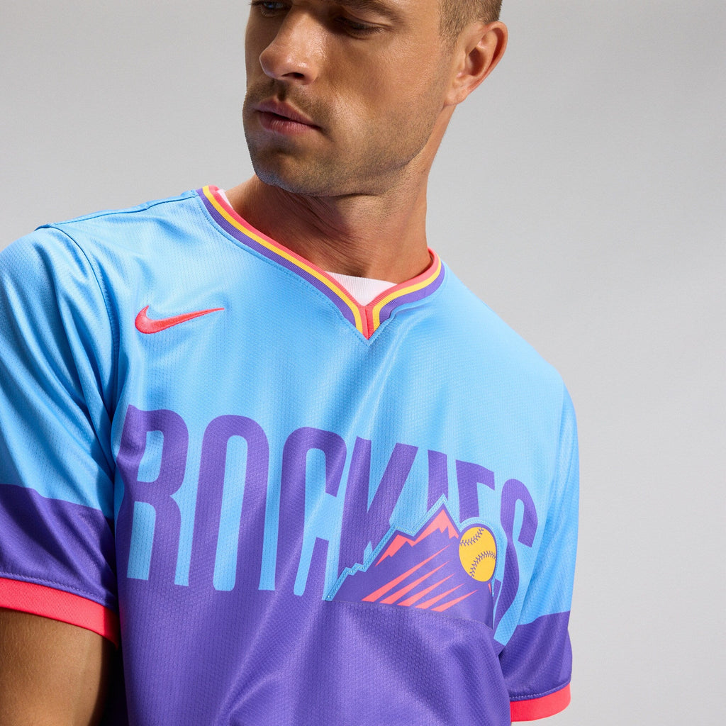 Colorado Rockies Purple/Light Blue 2025 City Connect Limited Baseball Jersey