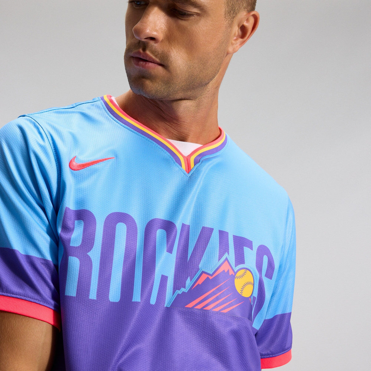 Colorado Rockies Purple/Light Blue 2025 City Connect Limited Baseball Jersey