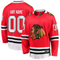 Chicago Blackhawks Red Home Breakaway Custom Hockey Jersey