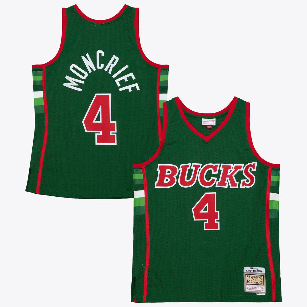 Milwaukee Bucks Sidney Moncrief 1983 Dark Jersey - Burgundy/Green
