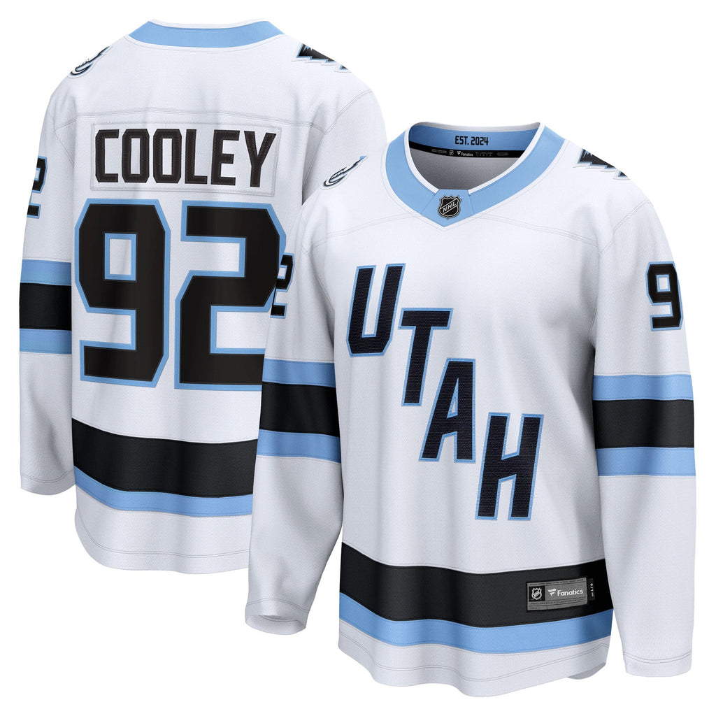 Utah Mammoth Logan Cooley White Away Breakaway Player Hockey Jersey