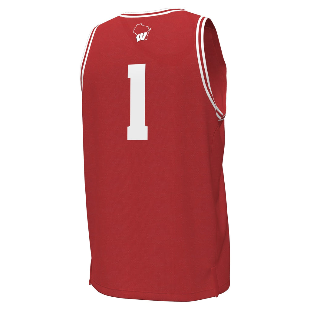 #1 Wisconsin Badgers Replica Basketball Jersey - Red