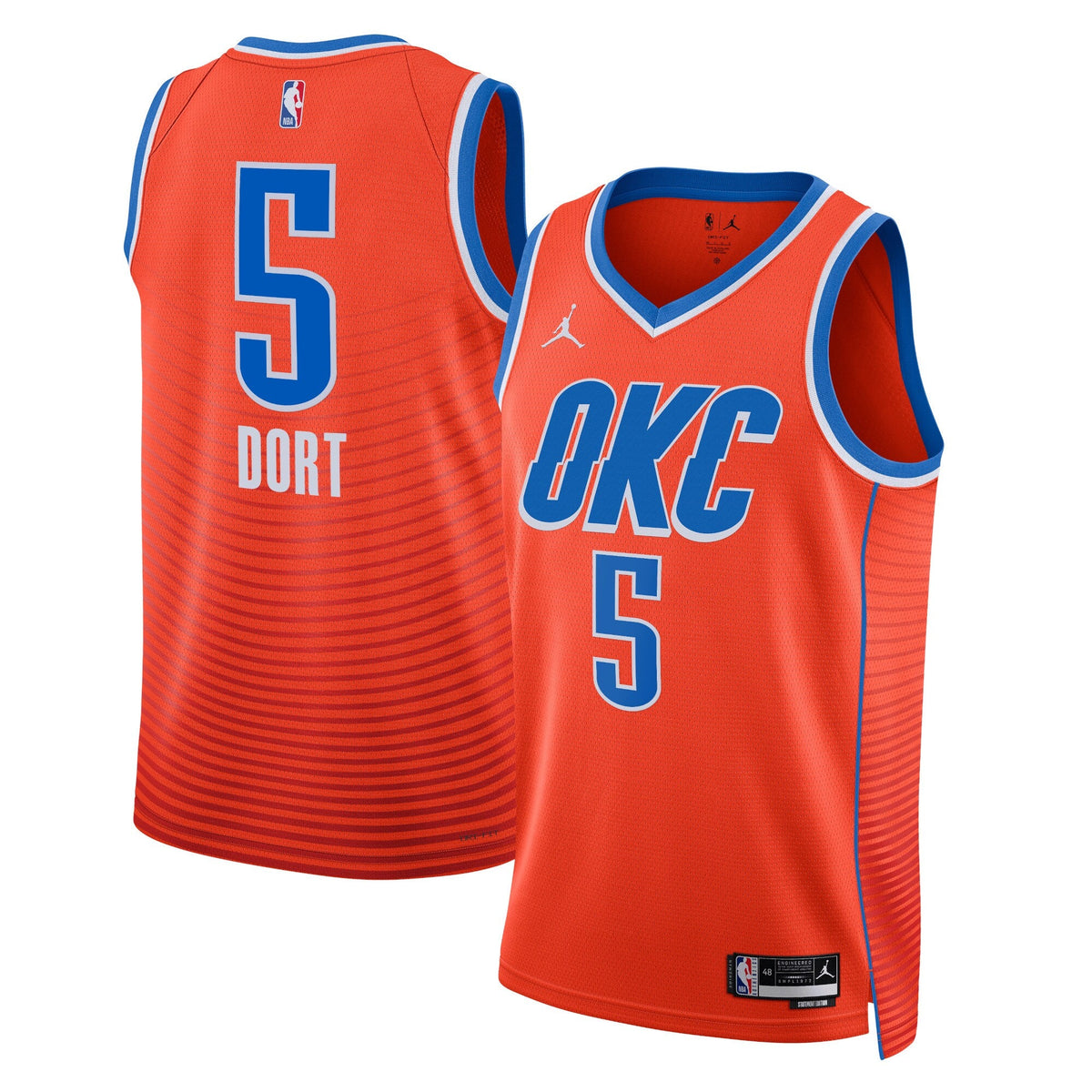 Oklahoma City Thunder Statement Edition Swingman Jersey - Orange - Luguentz Dort