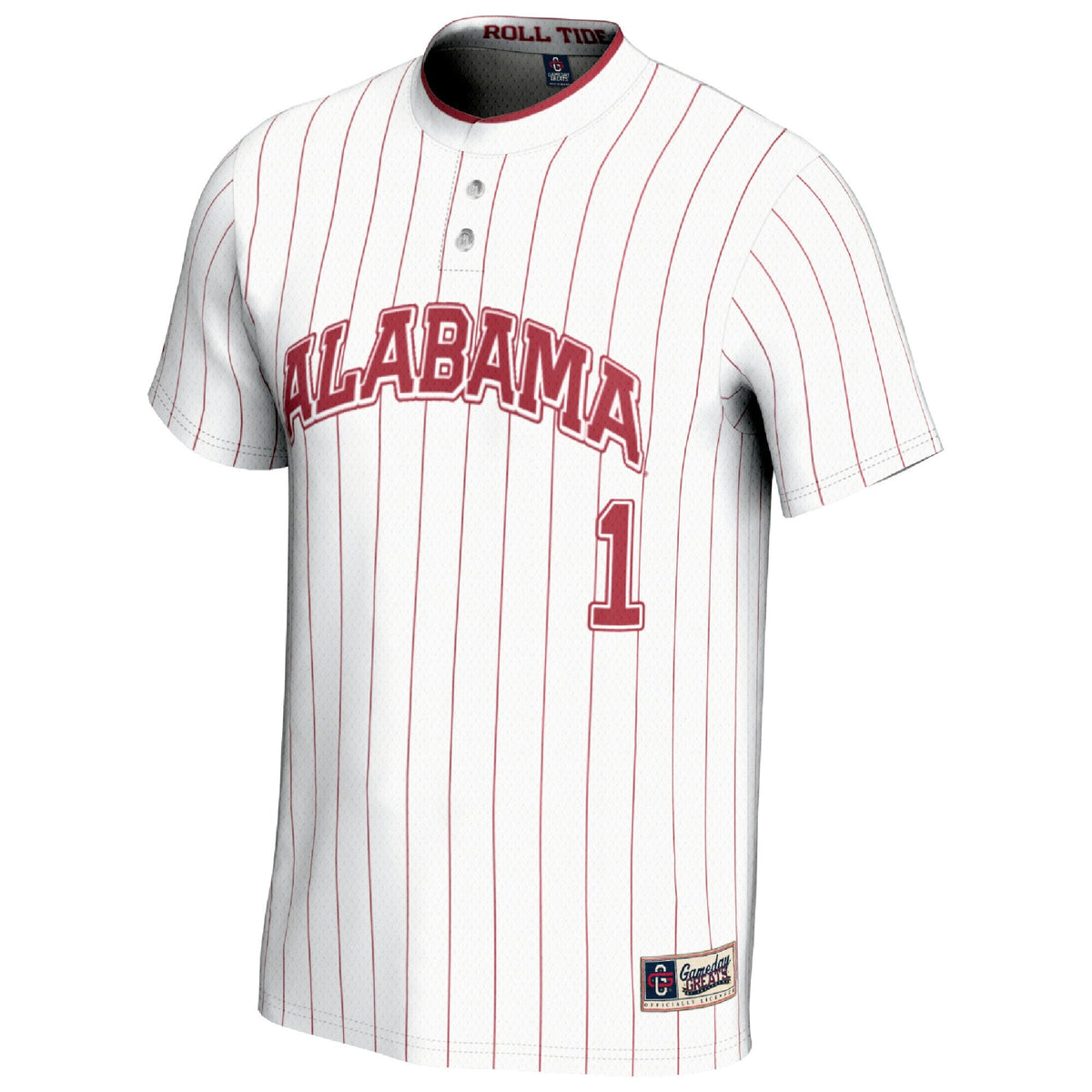 #1 Alabama Crimson Tide Lightweight Softball Fashion Jersey - White