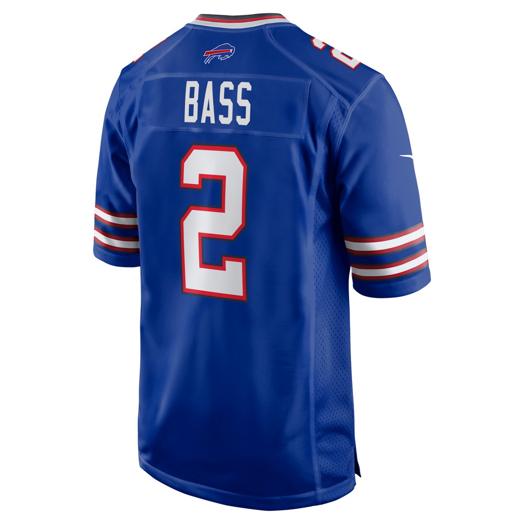 Buffalo Bills Tyler Bass Royal Game Player Football Jersey