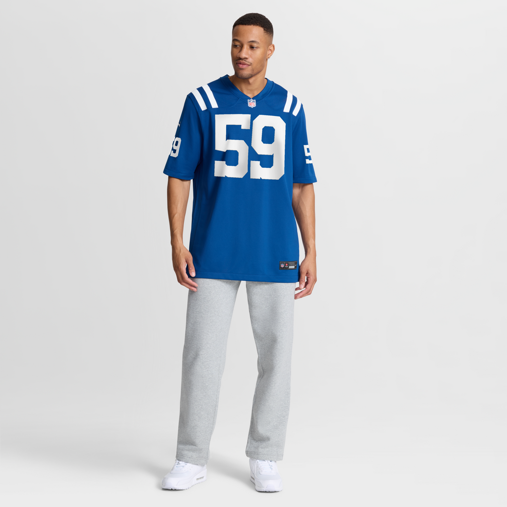 Indianapolis Colts Buddy Johnson Royal Team Game Football Jersey