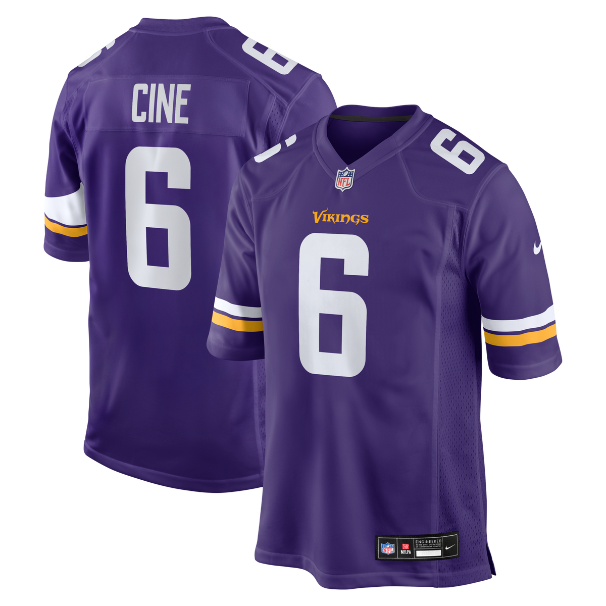 Minnesota Vikings Lewis Cine Purple Game Player Football Jersey